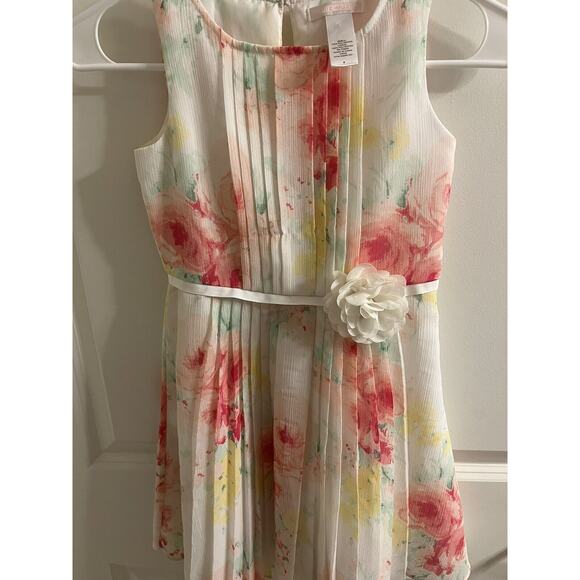 Janie And Jack Girls Pink And White Floral Sleeveless Sunday Dress Size 6 - Picture 14 of 14